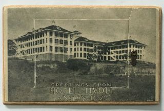 1909 Novelty Foldout Postcard Panama Greetings Hotel Tivoli Ancon Canal Zone