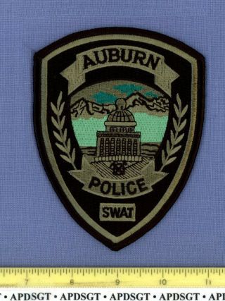 Auburn Swat California Sheriff Police Patch Subdued Courthouse Mountains