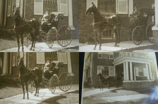 RARE Edwardian Photo Album Huge PHOTOS Art Nouveau Early Studebaker Horse Buggy 2