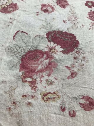 WAVERLY Garden Room NORFOLK ROSE Red Cream Floral King Duvet,  2 Shams Custom 5