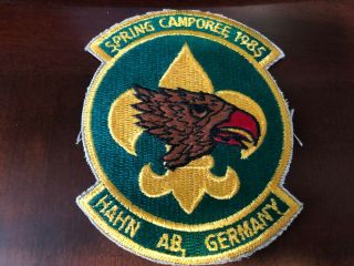 1985 Girl Scouts Spring Camporee Hahn Air Force Base Germany Patch