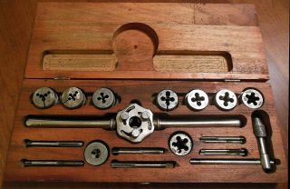 Vintage Henry L.  Hanson Ace Tap And Die Set In Wooden Box