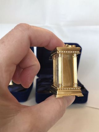 Vintage Linden Miniature Clock Gold Tone 2