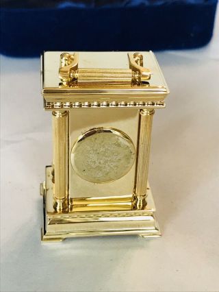 Vintage Linden Miniature Clock Gold Tone 7