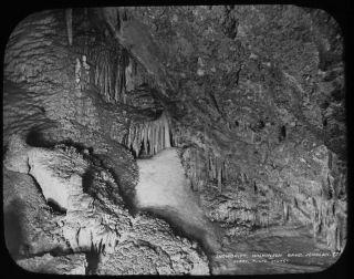 Antique Magic Lantern Slide Jenolan Caves Snowdrift C1890 Photo Australia