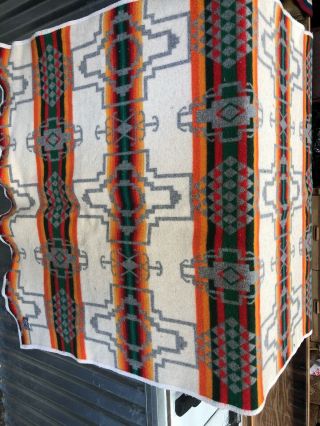 Pendleton 100 Wool Blanket (beaver State) Colors Reversible 70” 41”