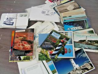 Us,  Lighthouses,  Accumulation Of Postcards And Covers