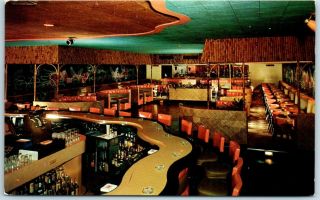 Orleans,  Louisiana Postcard The Safari Room Bar Nightclub Interior C1950s