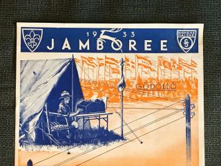 Siemens Telegraph Poster 1933 Boy Scout World Jamboree - BADEN POWELL Attended 2