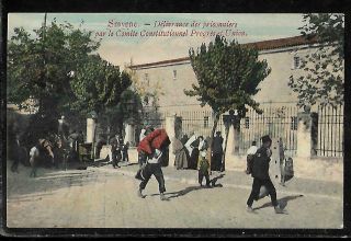 Turkey,  Greece:smyrne,  Postcard From The Liberation Of The Prisoners.