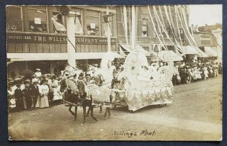 The Fair Float In Parade - Billings,  Montana - Pre - 1915 Real Photo Postcard Rppc