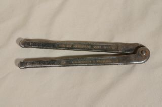 Vintage Jh Williams Usa 482,  2 " Adjustable Face Pin Spanner Wrench