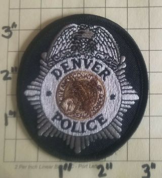 Denver (co) Police Department Patch W/ Presentation Card