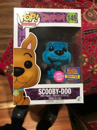 Scooby Doo Funko Pop Blue Flocked Figure Sdcc 2017/ Saturday Mornings Le 2500