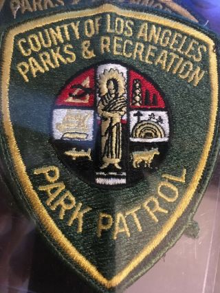California,  County Of La Obsolete Parks & Rec Park Patrol Police Patch