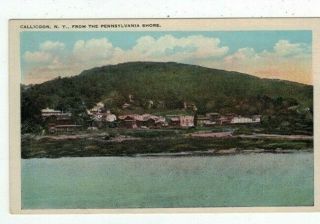 Ny Callicoon York Antique Post Card View Of Town From Pennsylvania Shore