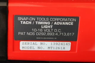 Snap - On Timing Light Mod.  Mt1261a