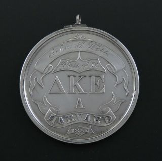 C1882 Harvard Sterling Silver Delta Kappa Epsilon Dke Fraternity Medal Pendant