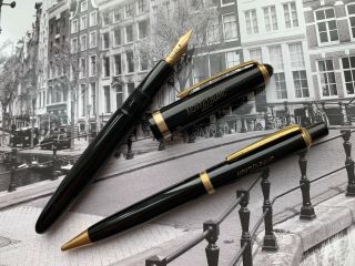 Vintage restored Danish late 1940s MONTBLANC 204 fountain pen and pencil set 7