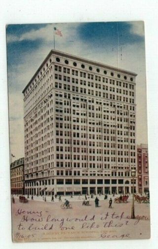Il Chicago Illinois Antique 1905 Post Card Railway Exchange Building