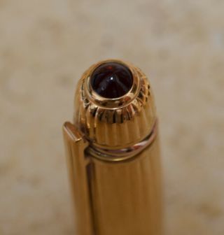1993 Pasha de Cartier Fountain Pen in Burgundy / Gold Plated Godron cap 5