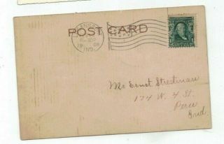 Antique 1908 Valentine ' s Day Post Card Dove in Flight Carries Envelope 2