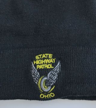 Ohio State Highway Patrol Embroidered Skull Cap Black 100 Acrylic 2