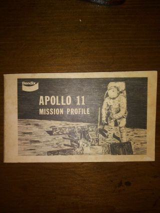 1969 Space Moon Landing Apollo 11 Mission Profile; Small Bendix Booklet.  Rare