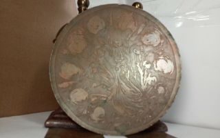 Vintage,  Old Arts And Crafts Hand Hammered Peacock Copper Wall Sculpture,  Plaque
