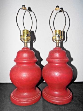 Lamps 19 " H 3 - Way Solid Heavy Pottery Asian Themed Ginger Jar Table Lamps
