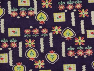 Vintage Feedsack Fabric,  Navy Blue,  Variety,  Red Tulip,  Yellow Heart,  Red Daisy