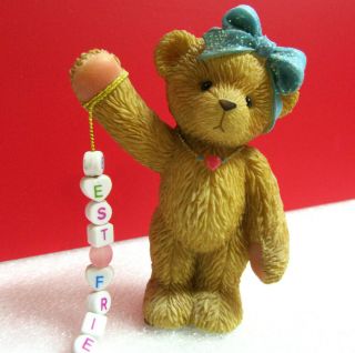 Cherished Teddies BEST FRIENDS Teddy Bear with String of Letter Beads Figurine 2