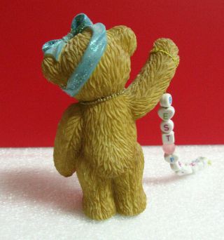 Cherished Teddies BEST FRIENDS Teddy Bear with String of Letter Beads Figurine 3
