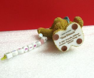 Cherished Teddies BEST FRIENDS Teddy Bear with String of Letter Beads Figurine 5