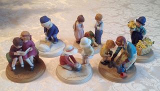 Six Avon " Jessie Willcox Smith " Figurines From Good Housekeeping Features
