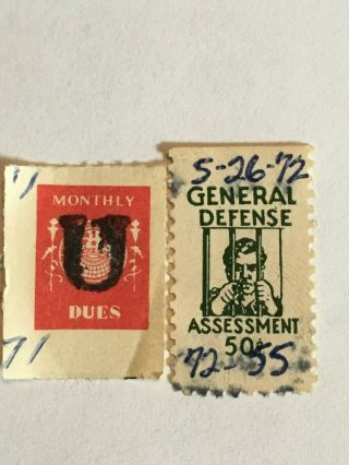 Official Industrial Workers Of The World (iww) Union Dues Stamps - Vintage