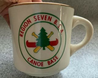 Bsa Vintage Coffee Mug Region Seven Canoe Base Nos - Guc