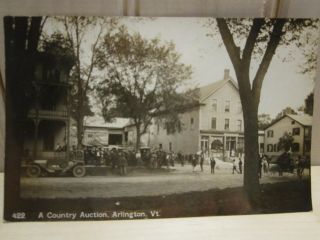 Antique 1912 Rppc Photo Postcard,  A Country,  Arlington,  Vermont