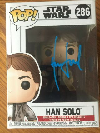 Harrison Ford/ Hans Solo Signed Funko Pop With