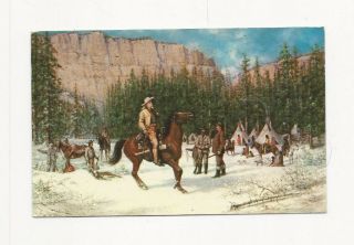 Vintage 1958 Postcard Of Buffalo Bill On A Hunting Trip