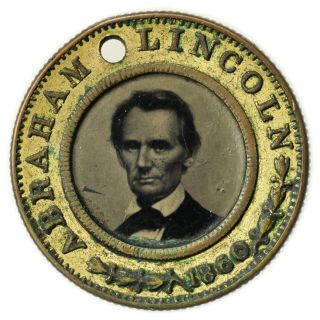 1860 Lincoln / Hamlin Campaign Token,  Ferrotype Photos [4119.  04]