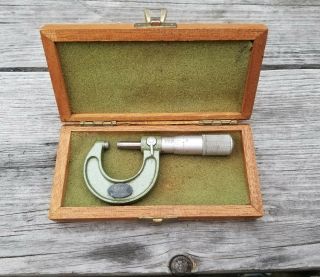 Rare Vintage Helios Micrometer • Antique Machinist Milling Precision Tools ☆usa