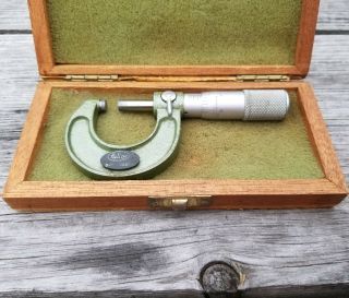 RARE Vintage HELIOS Micrometer • Antique Machinist Milling Precision Tools ☆USA 3