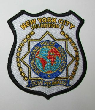 York City State Police Nypd Ipa Region 2 Shield Fraternal Patch Obsolete