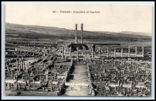 Algeria Postcard - Timgad,  Overview Capitol (g1)