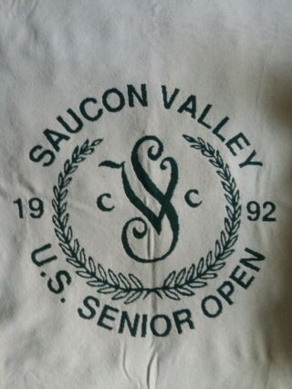 Saucon Valley Country Club Throw Blanket,  Senior Open Commemorative C.  1992 Open