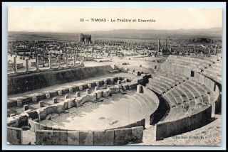 Algeria Postcard - Timgad,  Overview Of The Theatre (g1)