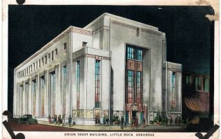 Little Rock Union Trust Company Bank Building 4th Louisiana Night Deco 1930 Ar