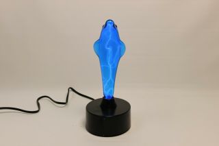 Lumisource Blue Dolphin Electric Motion Plasma Lamp Light 12 " Glass,  Globe
