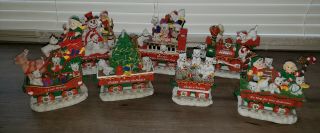 Danbury Christmas Holiday Westie Express Train Broken Replacement Cars